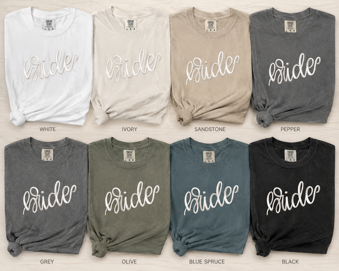 Bride Embroidered Comfort Colors Tee