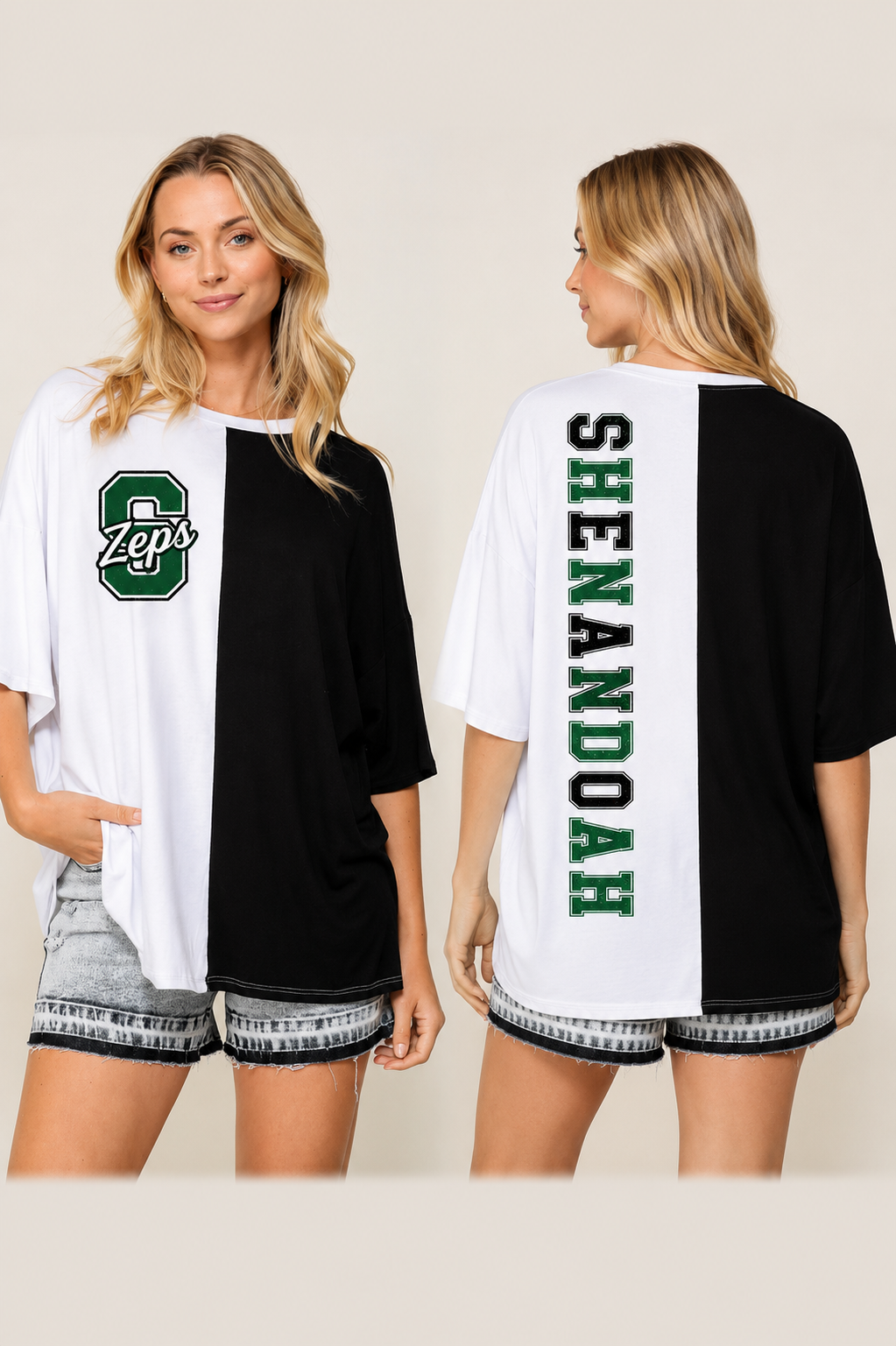 Zeps Two-Tone Game Day Oversized Tee