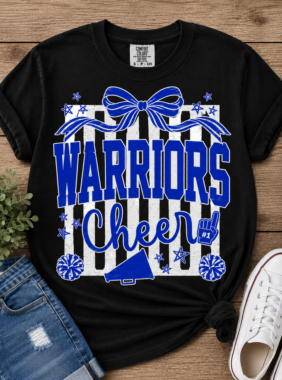 Warriors Cheer Comfort Color Tee