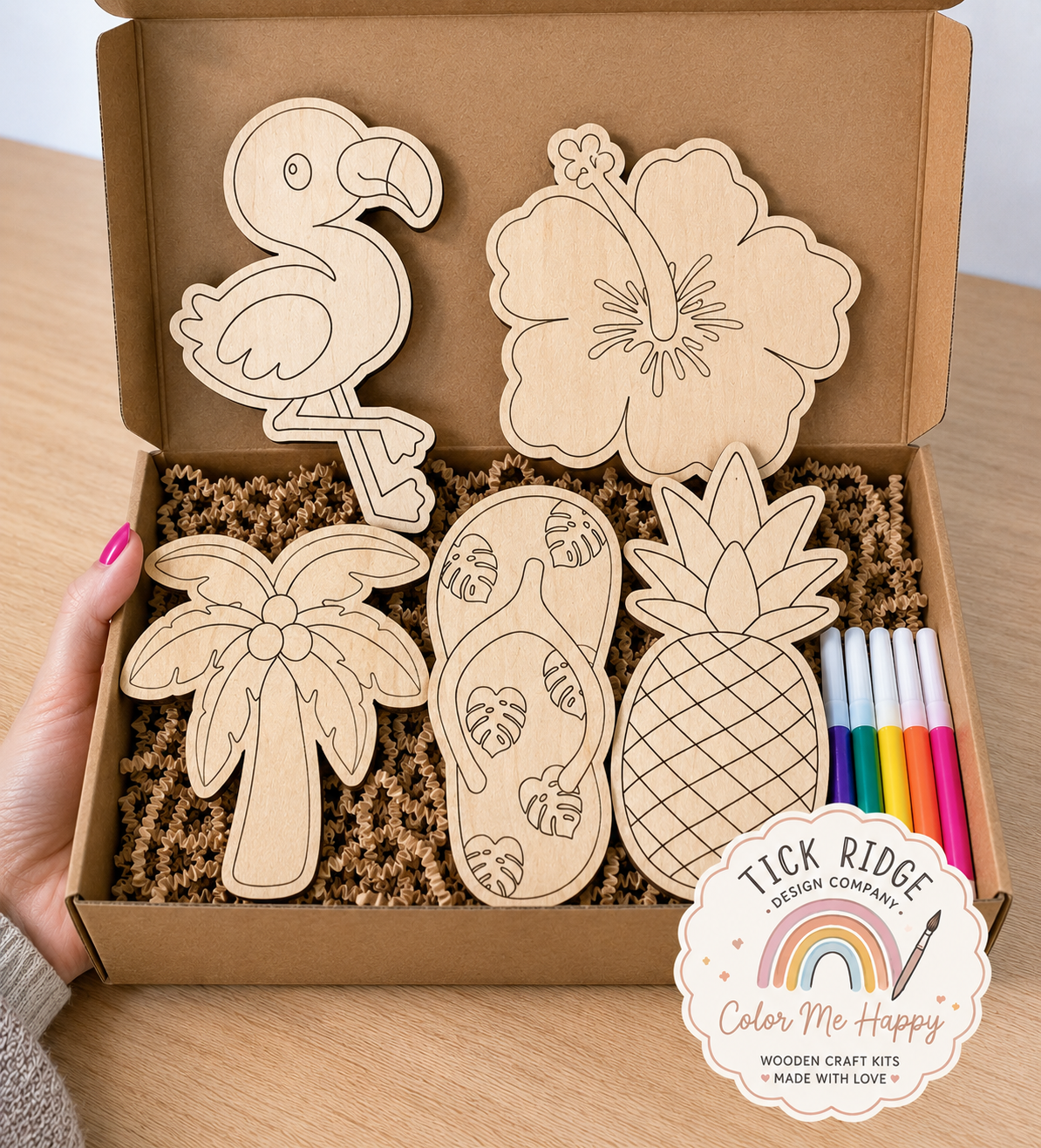 Tropical Wood Coloring Kit