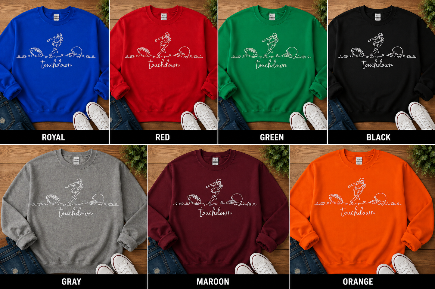 Touchdown Embroidered Crew