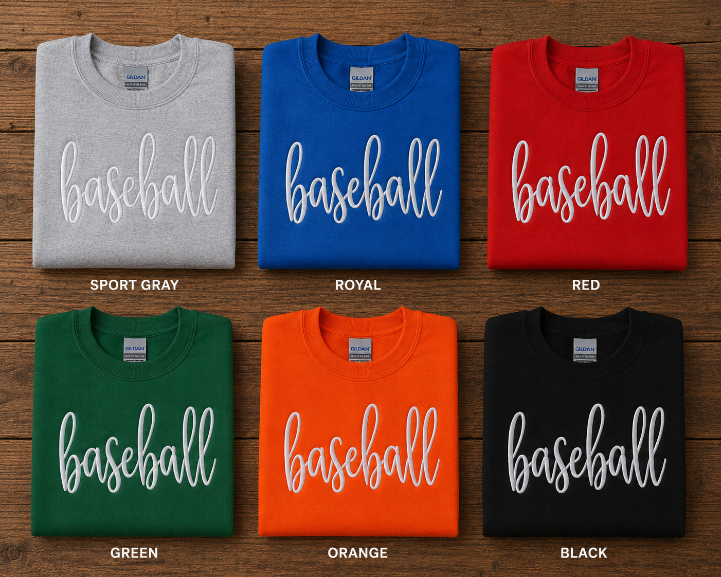 Baseball Embroidered Crewneck