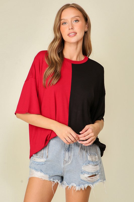 Redskins Two-Tone Game Day Oversized Tee