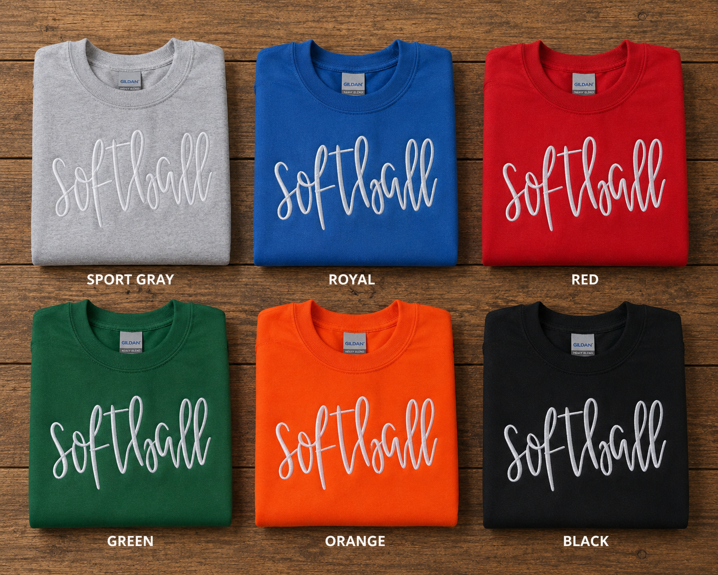 Softball Embroidered Crewneck