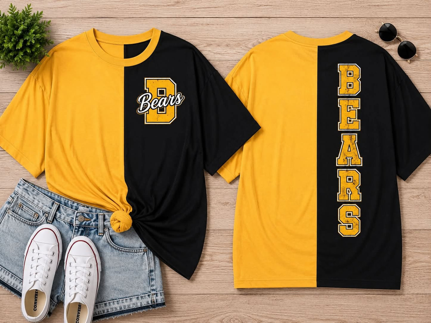 Bears Two-Tone Game Day Oversized Tee