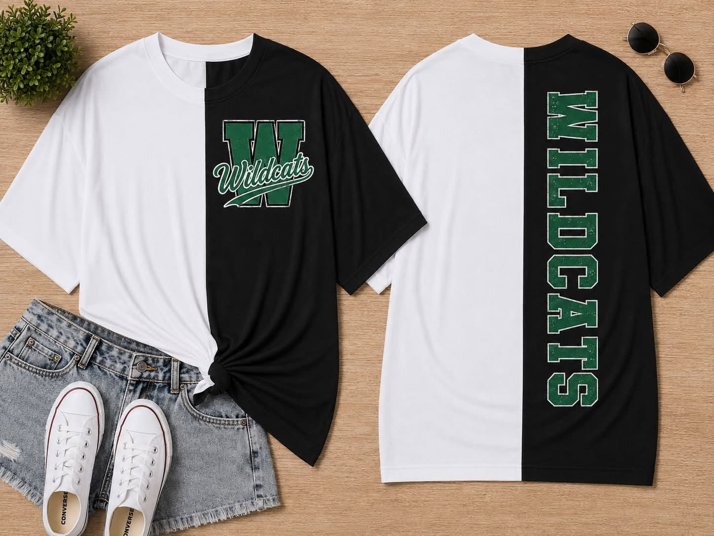 Wildcats Two-Tone Game Day Oversized Tee
