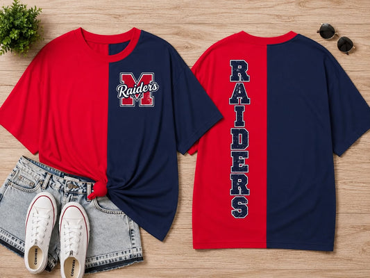 Raiders Two-Tone Game Day Oversized Tee