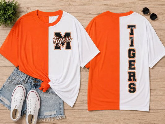 Tigers Two-Tone Game Day Oversized Tee