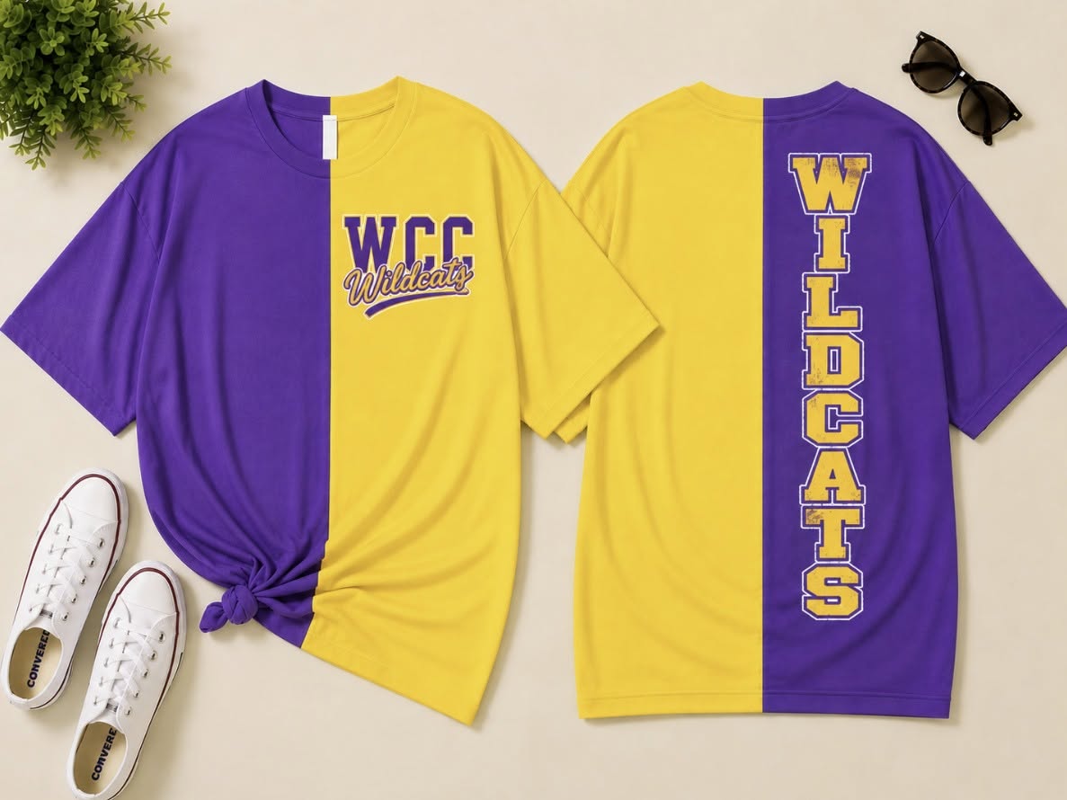 Wood County Christian Two-Tone Game Day Oversized Tee