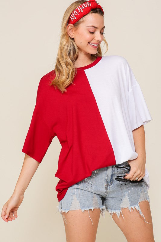 Cadets Two-Tone Game Day Oversized Tee