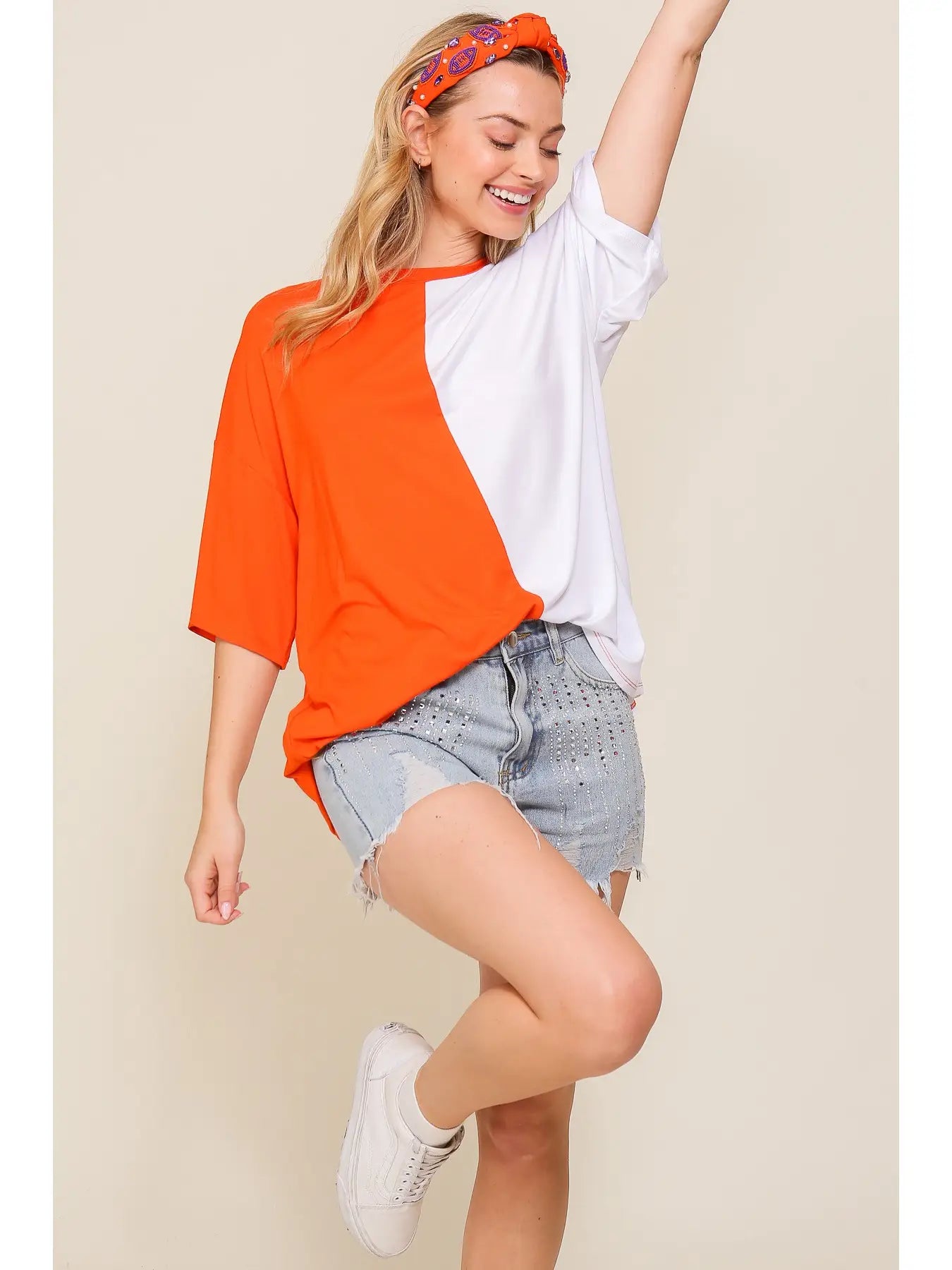 Tigers Two-Tone Game Day Oversized Tee