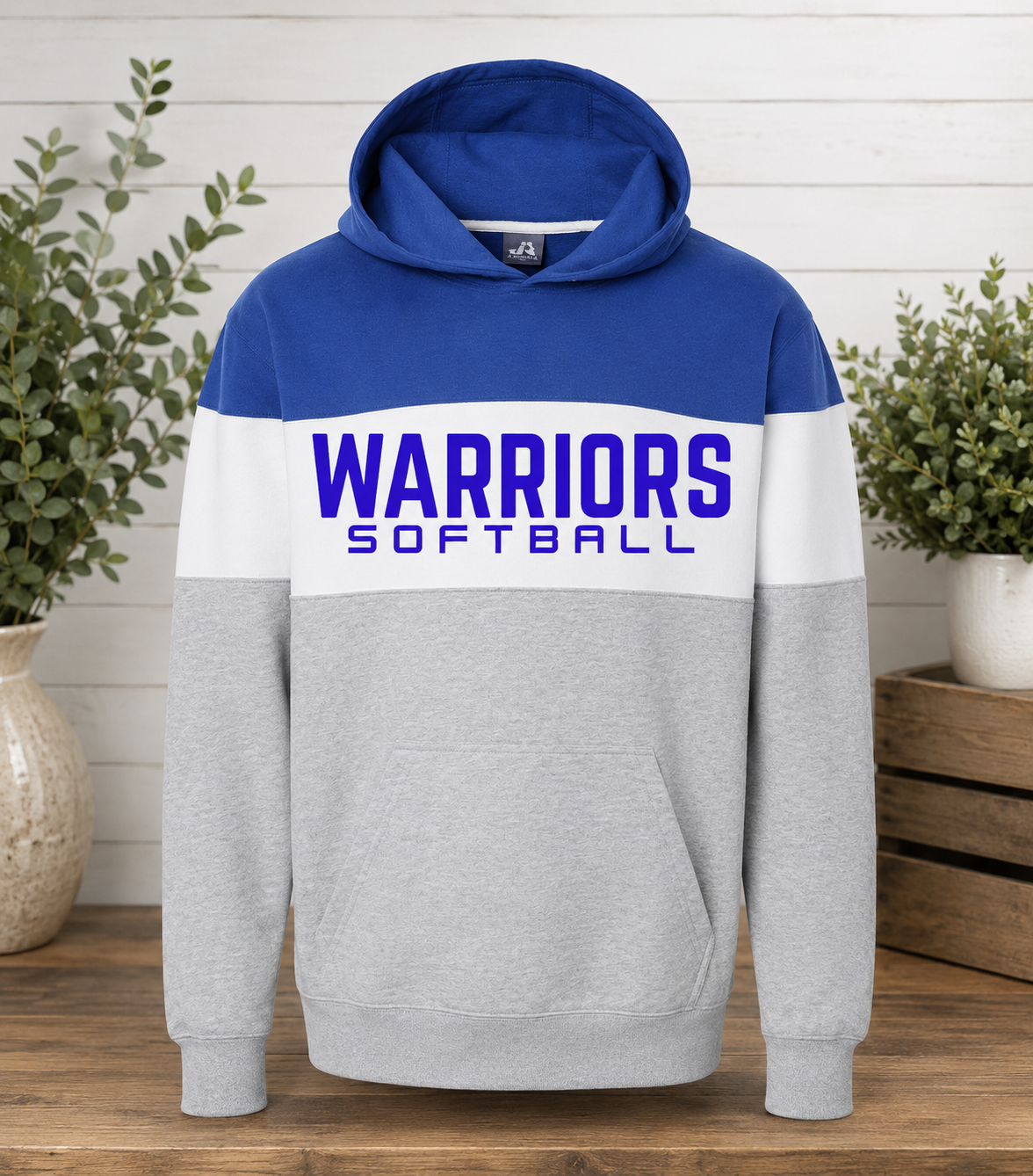 Warriors Softball Color Block Hoodie