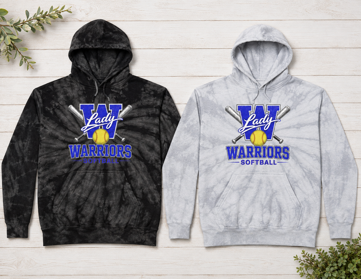 Tie-Dyed Youth Softball Hoodie