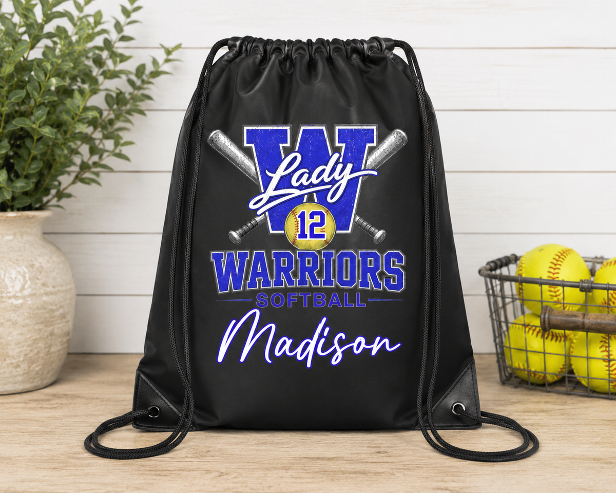 Warriors Softball Cinched Bag