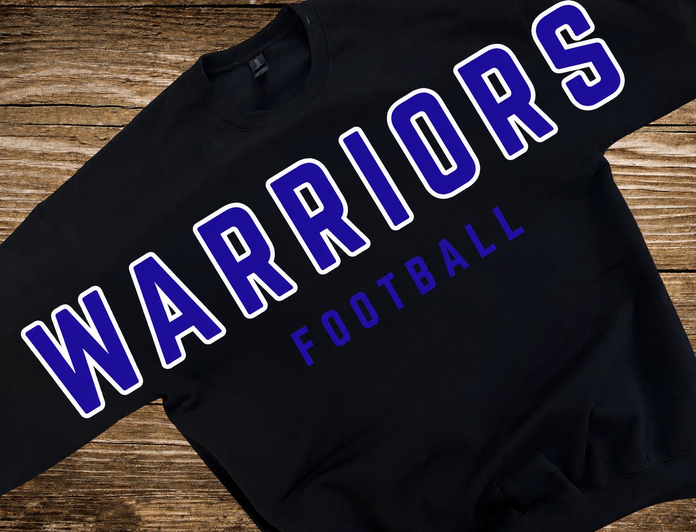 Oversized Font Crew - Warriors Football!