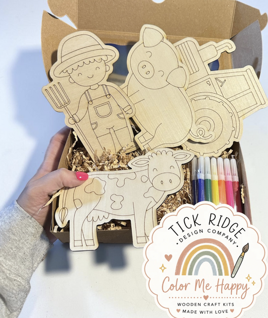 Farm Wood Coloring Kit