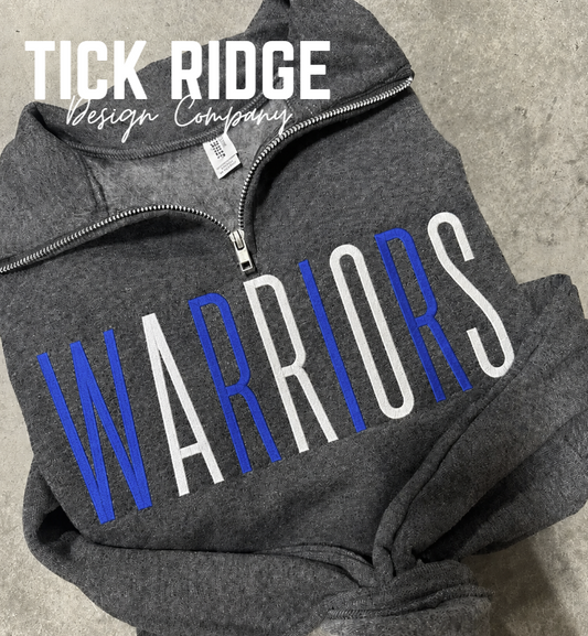 WARRIORS Embroidered Quarter Zip