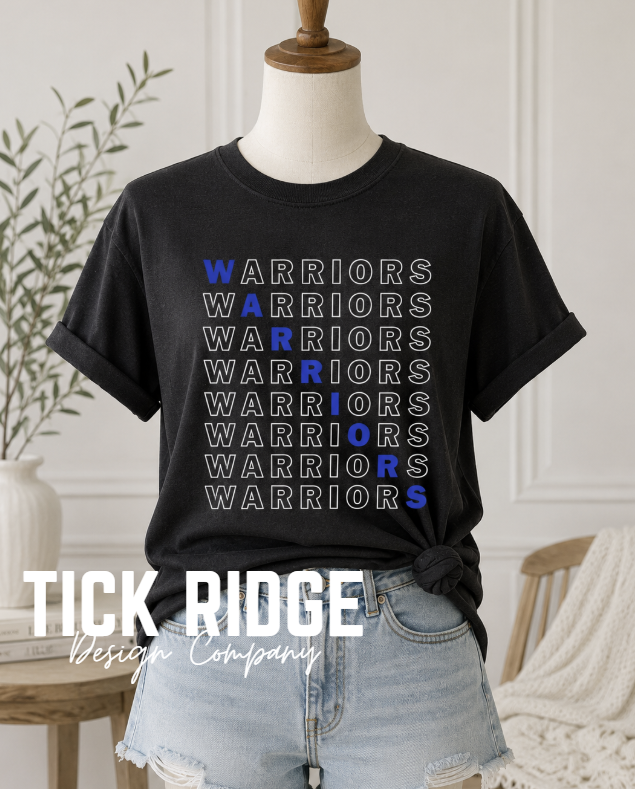 WARRIORS Stacked Graphic Tee