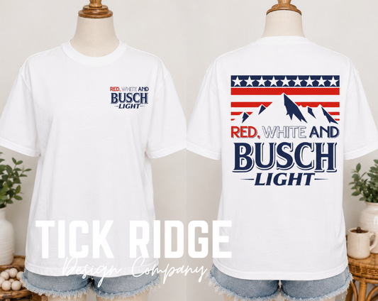 Red, White & Busch Light Tee