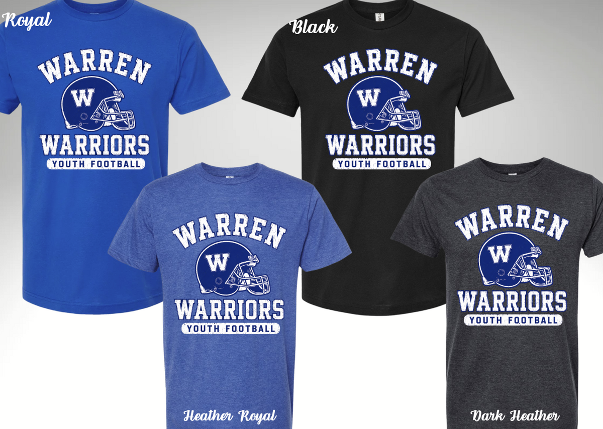 Warriors Youth Football Helmet Tee