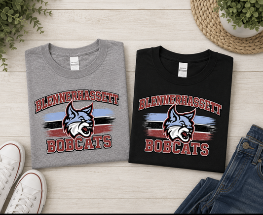 Blennerhassett Bobcats Classic Brushstroke Tee