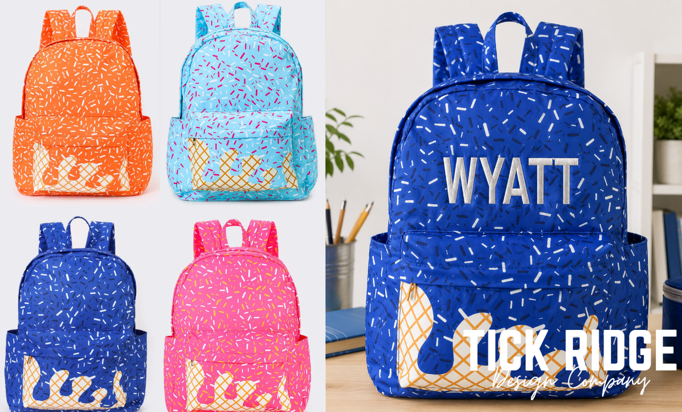Ice Cream Drip Canvas Backpack