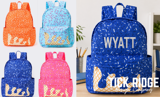 Ice Cream Drip Canvas Backpack